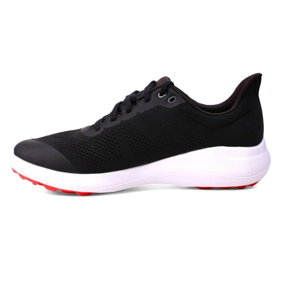 FootJoy FJ Flex Spikeless Golf Sports Shoes Men's  Black/Red 56141 Medium Width - Picture 3 of 11
